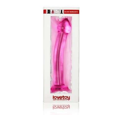 Lekko zakrzywione dildo proste  różowe 18,5 cm